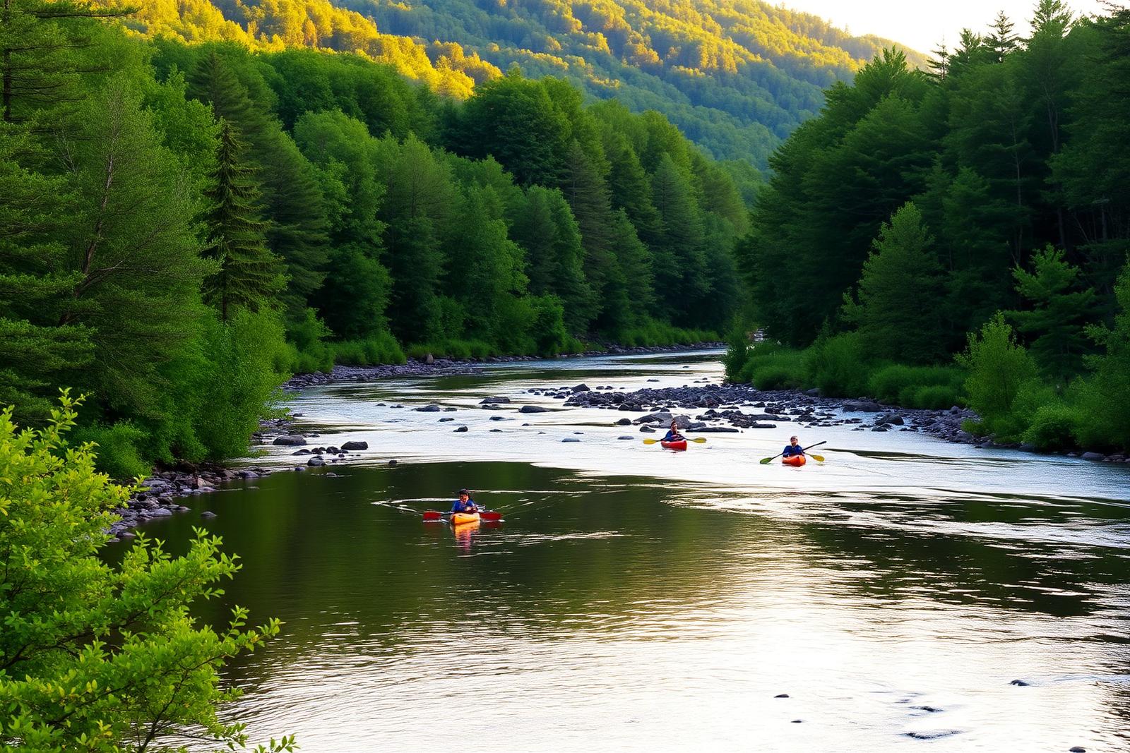 Kayakers on the New River near Galax